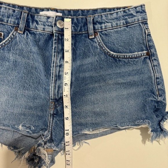 Zara Womens Denim Blue Jean Shorts Cut Off Frayed US 10 EU 42 Festival Summer - Picture 7 of 7